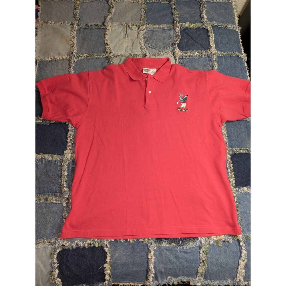 Vtg 1994 Warner Bros Acme Clothing Bugs Bunny Golf  Polo Looney‎ Tunes Men's 2XL